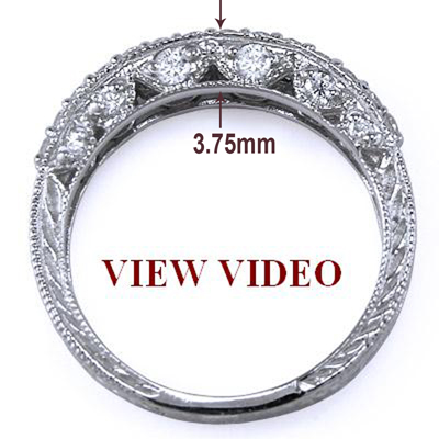 Pave-Set Diamond Wedding Ring in Platinum 950 R1385