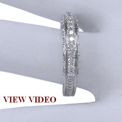 Pave-Set Diamond Wedding Ring in Platinum 950 R1385