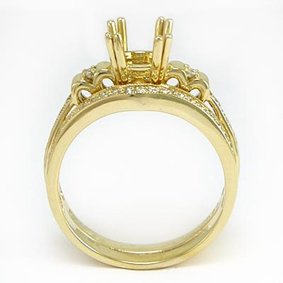 14k Gold Diamond Engagement Ring Set R1366 14k Gold Diamond Engagement Ring Set R1366