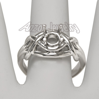 14k Solid Gold Ring Setting R1374