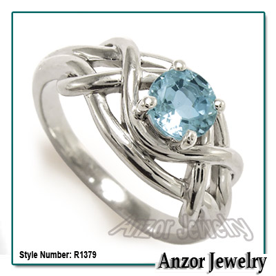 18k White Gold Aquamarine Ring R1379