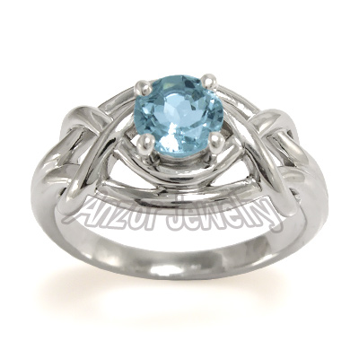 18k White Gold Aquamarine Ring R1379