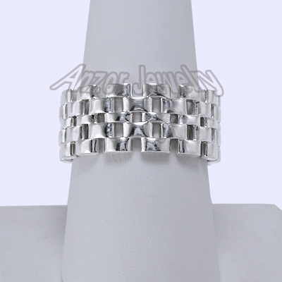 Mens Exclusive Jewelry 14k Panther Link Ring R1426