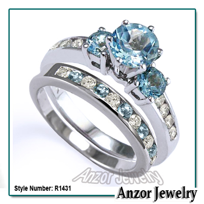 December Birthstone | Blue Topaz Rings | 4 Carat Cushion Cut Blue Topaz and Diamond  Ring In White Gold | SuperJeweler