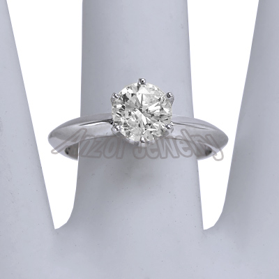 18k Gold Knife Edge Solitaire Engagement Ring R1427