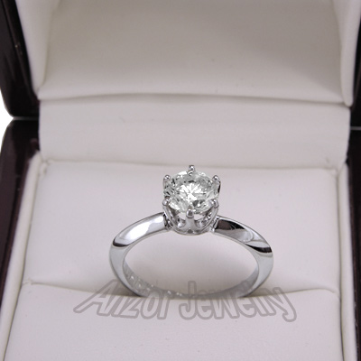 18k Gold Knife Edge Solitaire Engagement Ring R1427