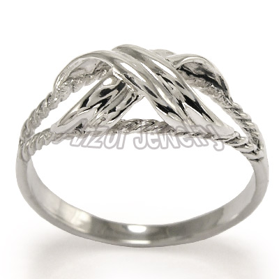 Pure Platinum 950 Double X Ring R1390