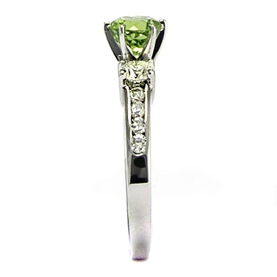 14k Gold Peridot and Diamond Ring R1400