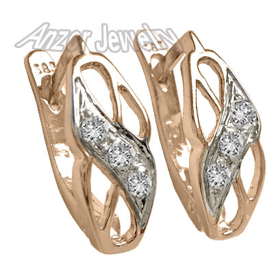 Diamond Russian Style Earrings 585 E965