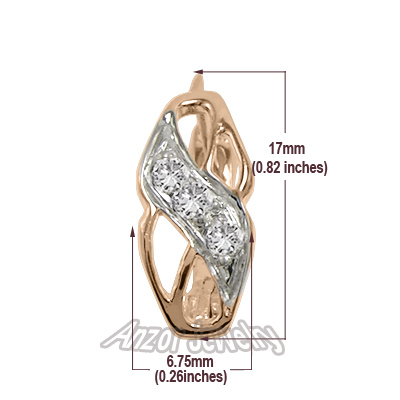 Diamond Russian Style Earrings 585 E965