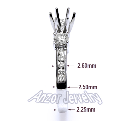 950 Platinum Diamond Ring Setting R1473