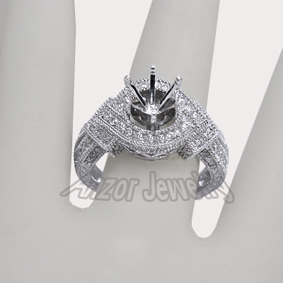 18k Gold Diamond Engagement Ring Setting R1444