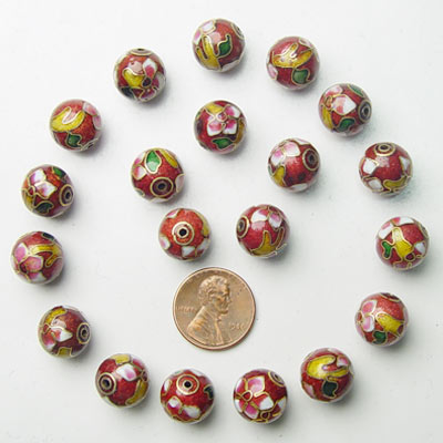 Lot 100 Cloisonne Enamel Beads L141 out of stock Lot 100 Cloisonne Enamel Beads L141 out of stock