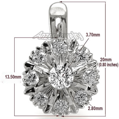 Russian Style Diamond Earrings Malinka 14k 585 E984