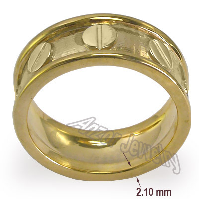 Men's 14k Yellow Gold Wedding Band R1494 Men's 14k Yellow Gold Wedding Band R1494
