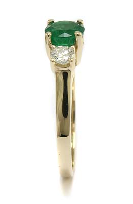 Colombian Emerald Diamond Ring in 10k Gold R1504