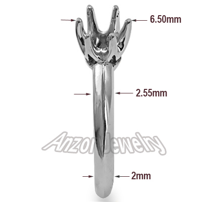 Knife Edge Engagement Setting Ring in 14k R1513