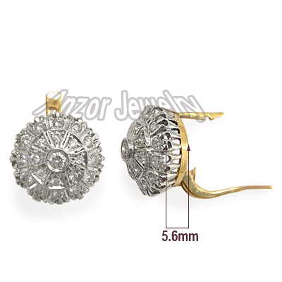 Russian Style Diamond Malinka Earrings 585 14K E994
