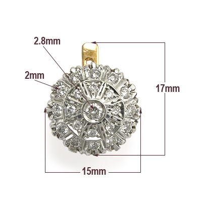 Russian Style Diamond Malinka Earrings 585 14K E994