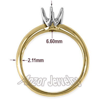 Knife Edge Engagement Setting Ring in 14k R1511 Knife Edge Engagement Setting Ring in 14k R1511