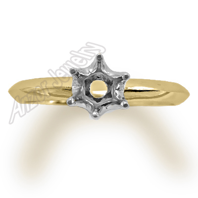 Knife Edge Engagement Setting Ring in 14k R1511 Knife Edge Engagement Setting Ring in 14k R1511