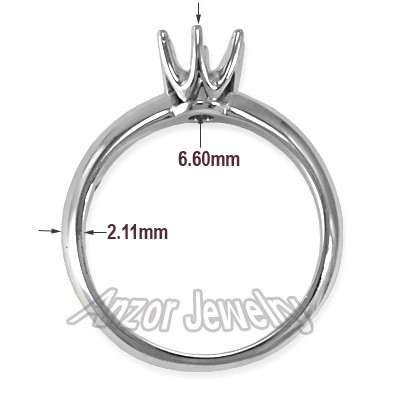 Knife Edge Engagement Setting Ring in 18k R1514