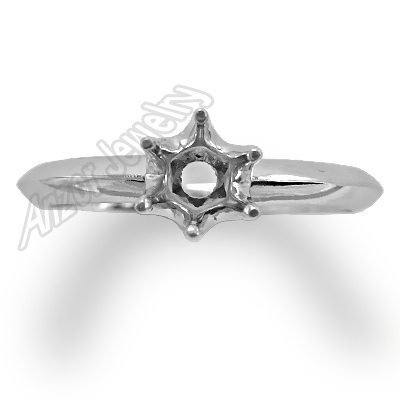 Knife Edge Engagement Setting Ring in 18k R1514