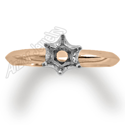 Knife Edge Engagement Setting Ring in 14k R1523