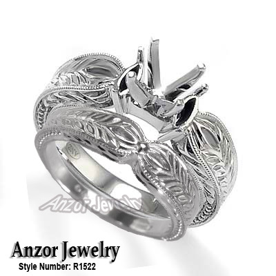 Gold Wedding Band Set in 10k R1522