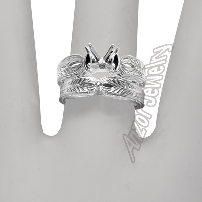 Gold Wedding Band Set in 10k R1522