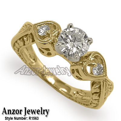 14k Gold Diamond Engagement Ring R1563 14k Gold Diamond Engagement Ring R1563
