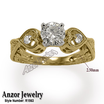 14k Gold Diamond Engagement Ring R1563 14k Gold Diamond Engagement Ring R1563