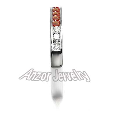 18k Gold Diamond & Sapphire Wedding Band R1572 18k Gold Diamond & Sapphire Wedding Band R1572