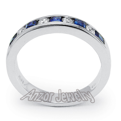 14k White Gold Sapphire Ring R1568