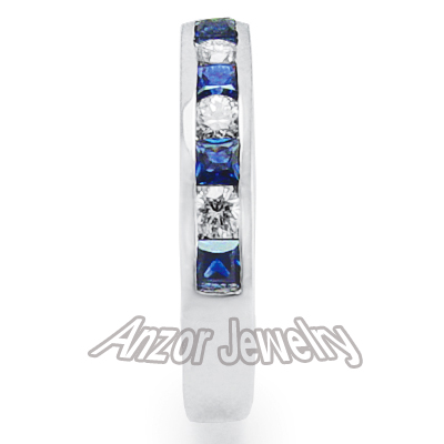 14k White Gold Sapphire Ring R1568