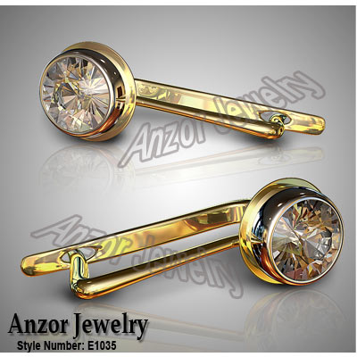 Russian Syle Earrings in 14k Rose gold 585 E1035