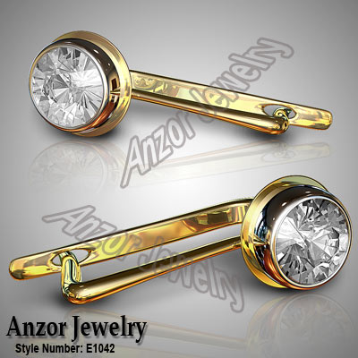 Russian Syle Diamond Earrings in 14k Rose gold 585 E1042