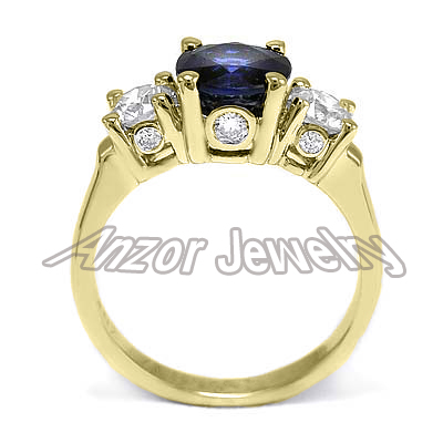 18k Gold Sapphire and Diamond Ring R1565 18k Gold Sapphire and Diamond Ring R1565