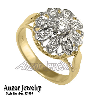 14k Yellow & White Gold  Diamond Ring R1575