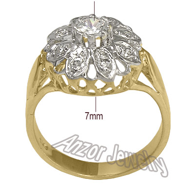 14k Yellow & White Gold  Diamond Ring R1575