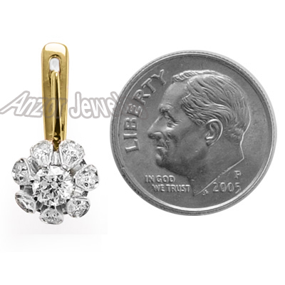 14k Diamond Russian Earrings F SI1 E1066