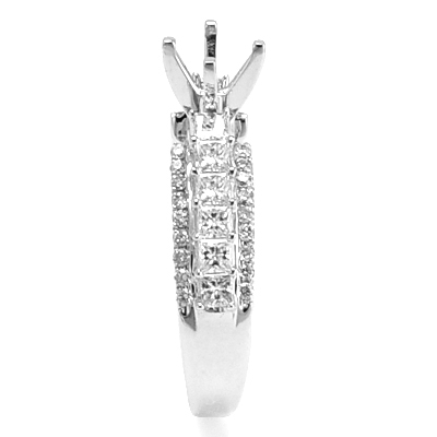 10k White Gold Ring Setting R1633