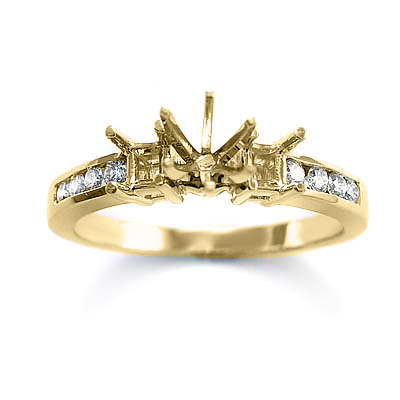 14k Yellow Gold Diamond Ring Setting R1620
