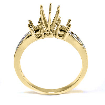 14k Yellow Gold Diamond Ring Setting R1620