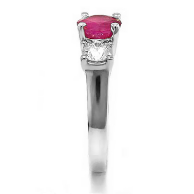 Platinum Ruby Diamond Ring R1630