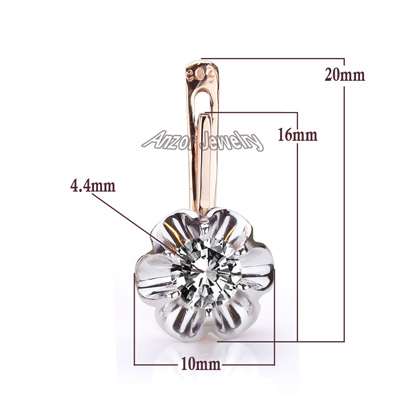 Russian Style Genuine Diamond Earrings 585 E1077