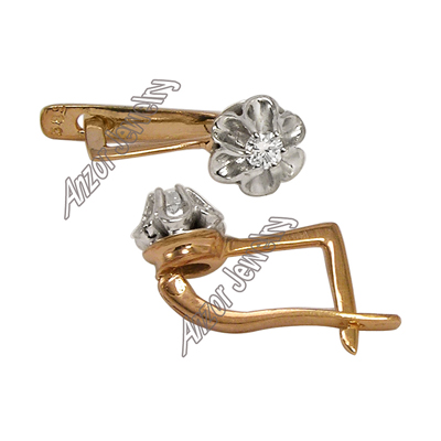 Russian Style Diamond  Earrings E1083