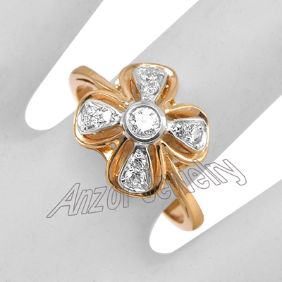 Russian Style CZ Ring Sterling Silver Ring R1647 Russian Style CZ Ring Sterling Silver Ring R1647