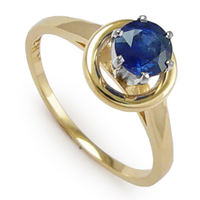 18k Two-Tone Gold Sapphire  Ring R1648