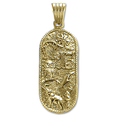 10k Yellow Gold 7 Lucky Tokens Charm Pendant P900